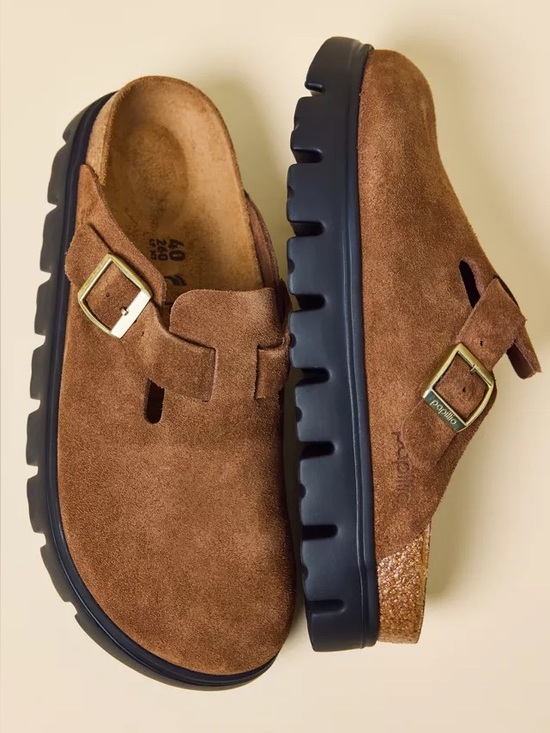 Birkenstock Shoes - New Birkenstock Boston Chunky Clogs Dark Tea Brown